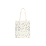 White Cat Print Polycotton Tote Bag - Image 2