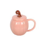 Pink Curly Pumpkin Lidded Mug - Image 4