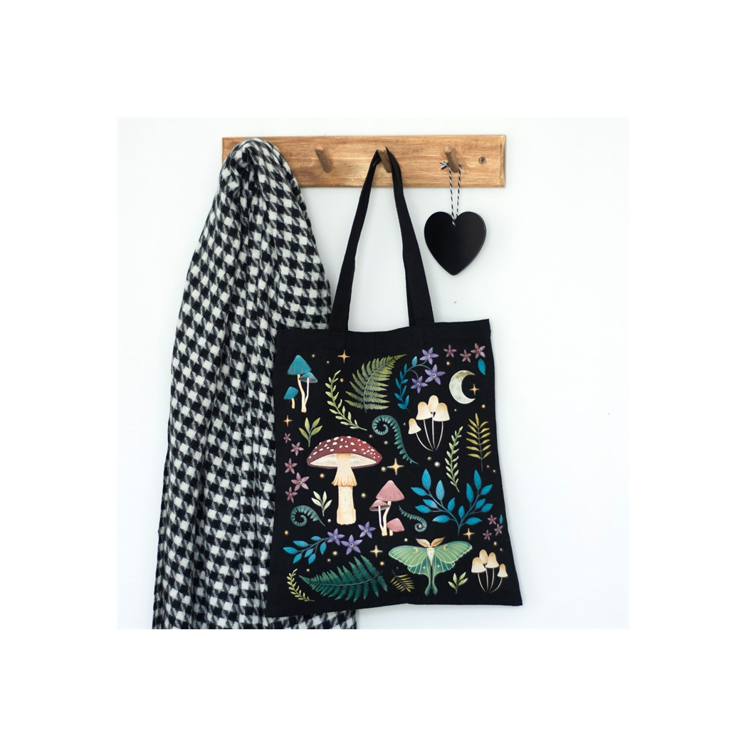 Dark Forest Print Polycotton Tote Bag - Image 1
