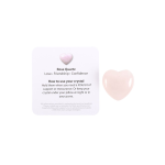 I Love You Rose Quartz Crystal Heart in a Bag - Image 2