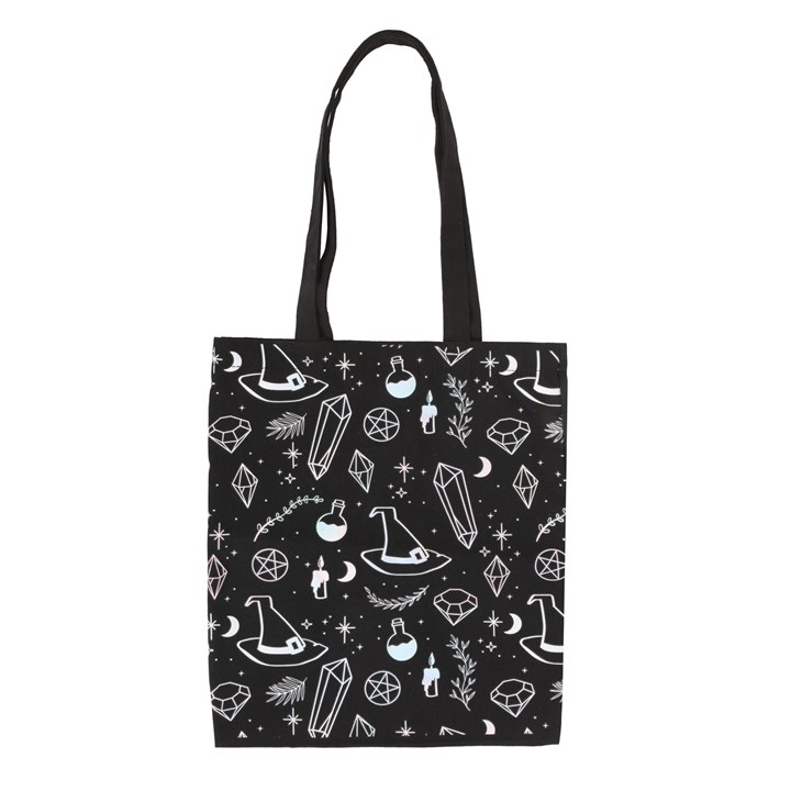 Crystal Witch Print Polycotton Tote Bag - Image 1