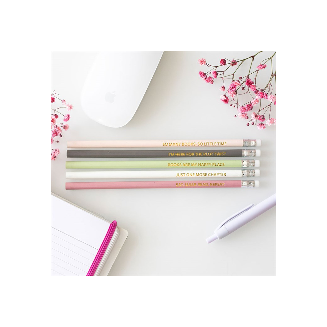 Pack of 5 Literature Inspired Pencils - Image 1