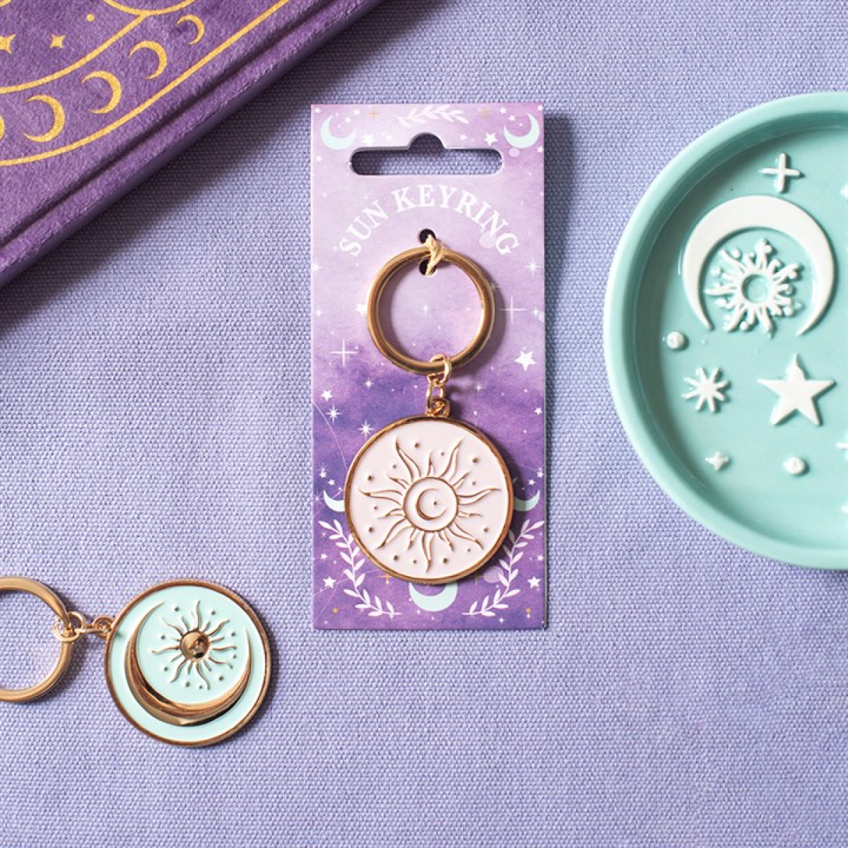Purple Sun Keyring - Image 1