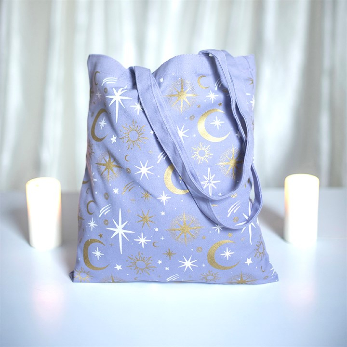 Purple Celestial Print Tote Bag - Image 1