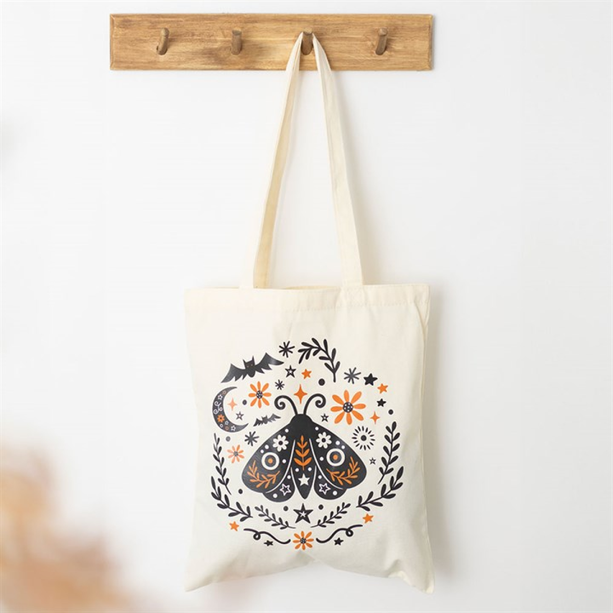 Folk Moth Tote Bag - Image 1