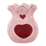 Pink Fluted Oil Burner and Wax Warmer - Image 2