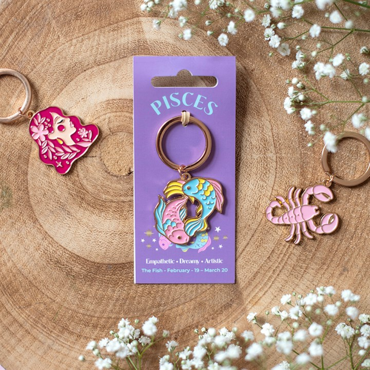 Zodiac Zest Pisces Keyring - Image 1