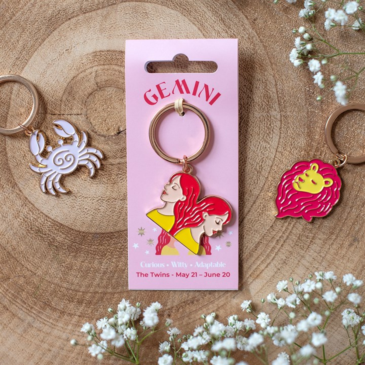 Zodiac Zest Gemini Keyring - Image 1