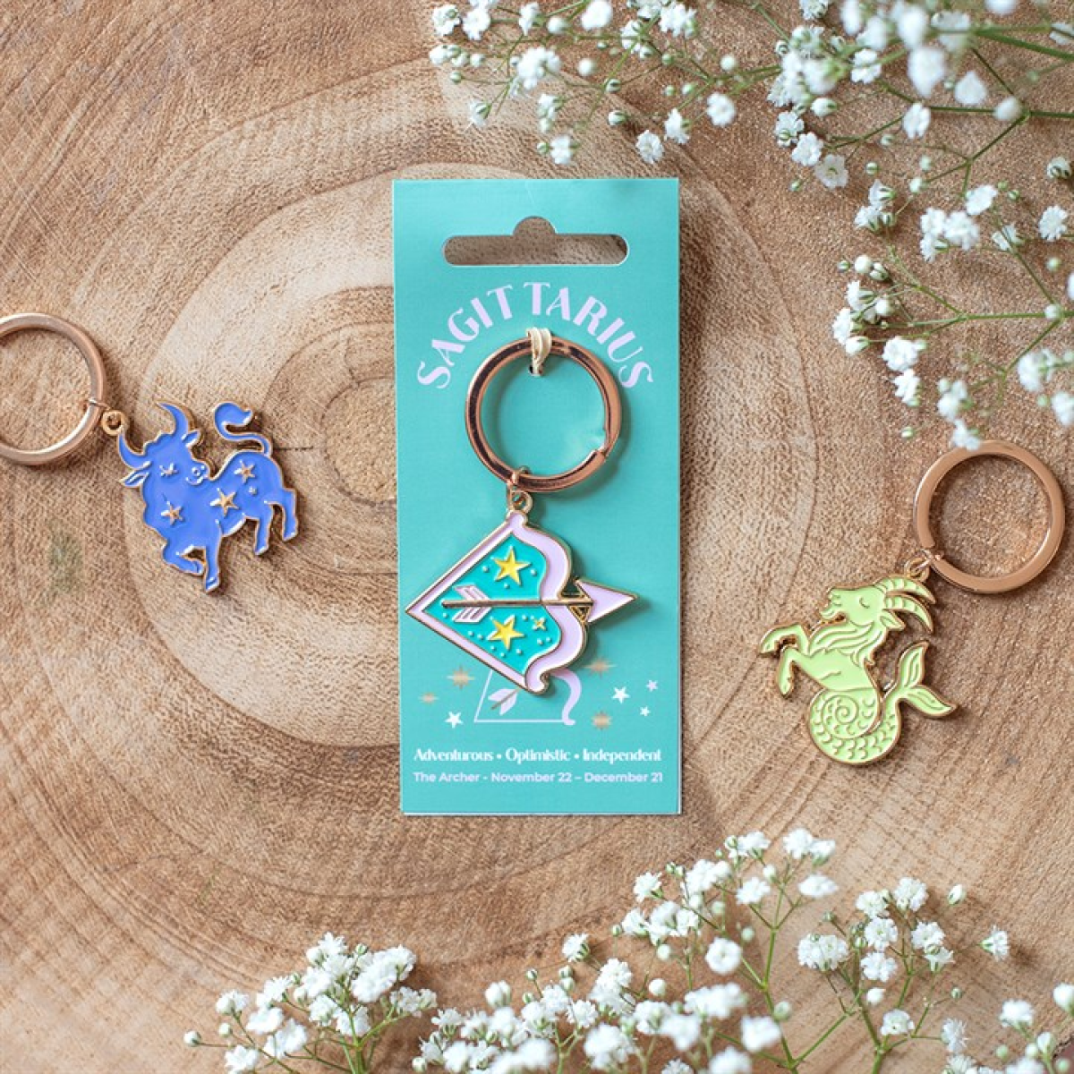 Zodiac Zest Sagittarius Keyring - Image 1